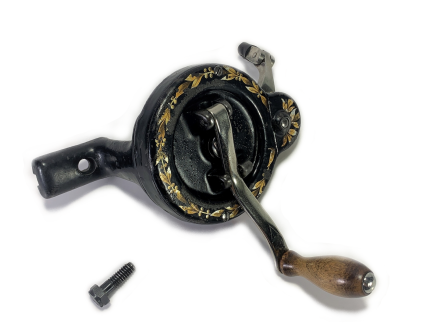 Early Singer Sewing Machine Hand Crank Attachment with Olive Decal Original Vintage Simanco