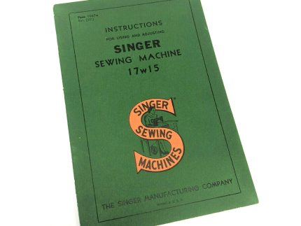 Singer 17W15 Industrial Sewing Machine Instruction Manual Vintage Original 1951