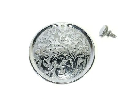 Singer 15 15K Sewing Machine Floral Back Rear Cover Plate in Chrome Simanco 15427