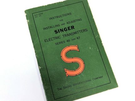 Singer Industrial Sewing Machine 46 47 Electric Transmitters Clutch Motor Instruction Manual 1949