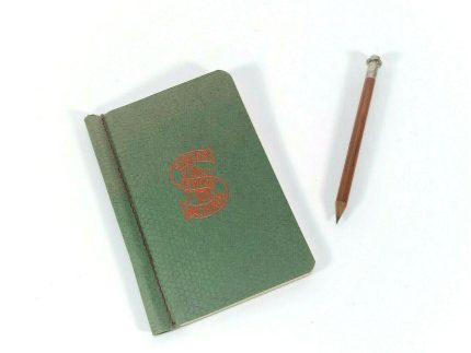Vintage Singer Sewing Machine Advertising Pocket Notebook with Pencil